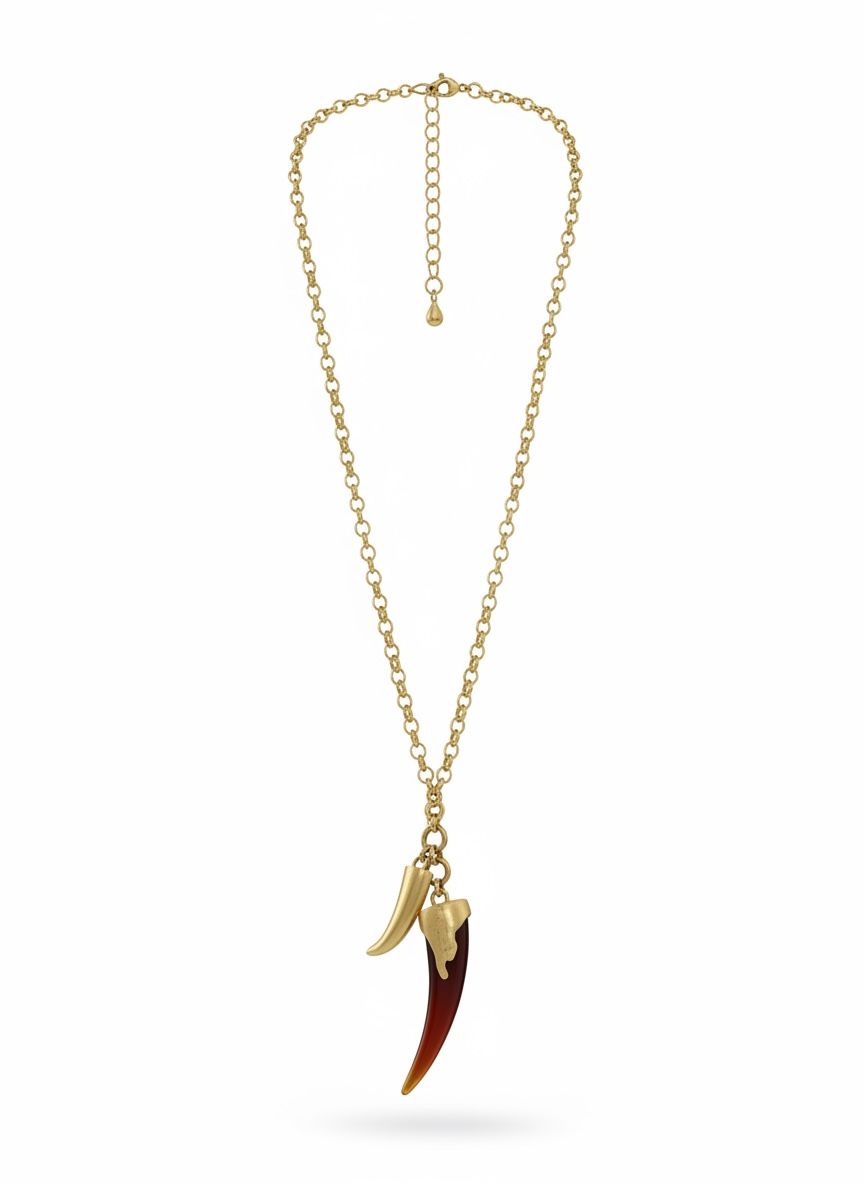 Collar Cuerno Cognac