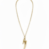 Collar Cuerno Marfil Beige Claro