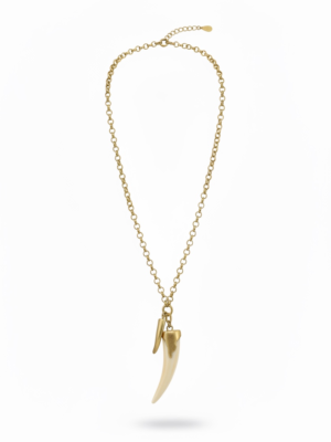 Collar Cuerno Marfil Beige Claro