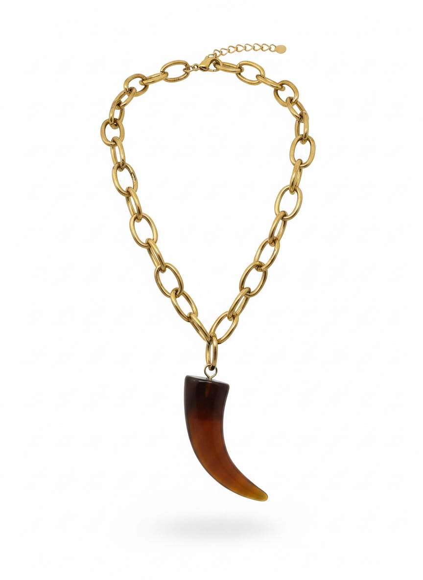 Collar Cuerno Ámbar