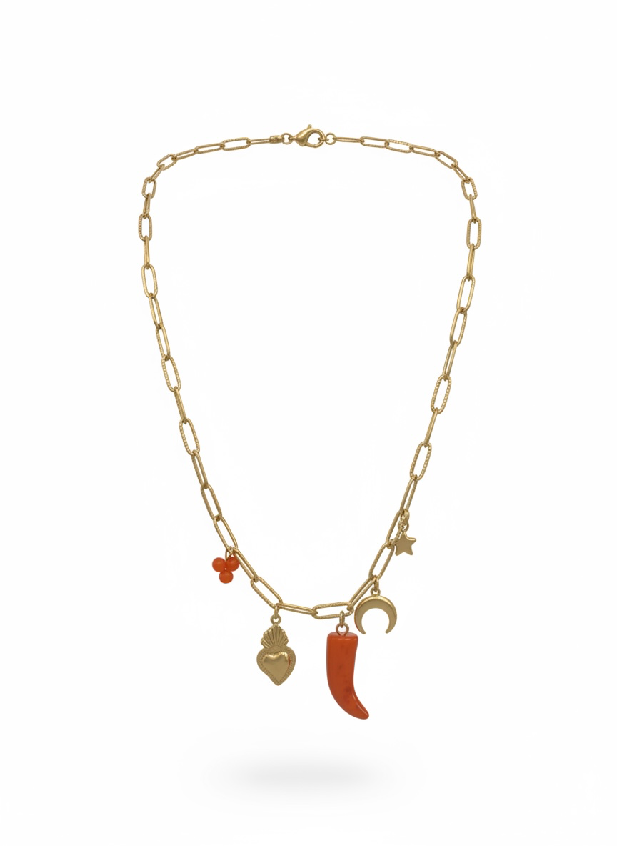 Cadena Charms Naranja