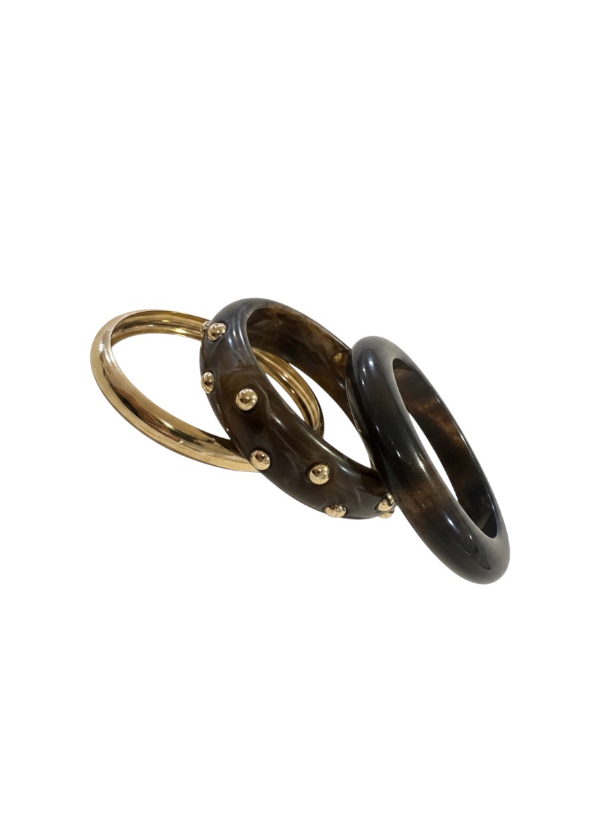 Conjunto de Pulseras Tachas Chocolate