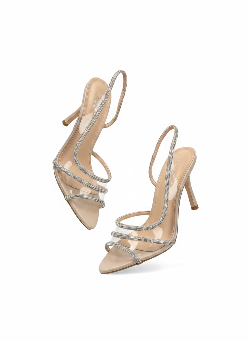 Sandalia Stiletto Tacón Brillo - Imagen 2