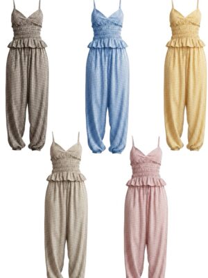 Alternative view of Conjunto Fruncido Vichy