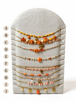 Collares Summer Tono Anaranjados