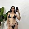 Bikini lunares Negro y blanco Detall
