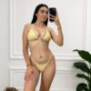 Bikini Lunares Amarillo y Negro