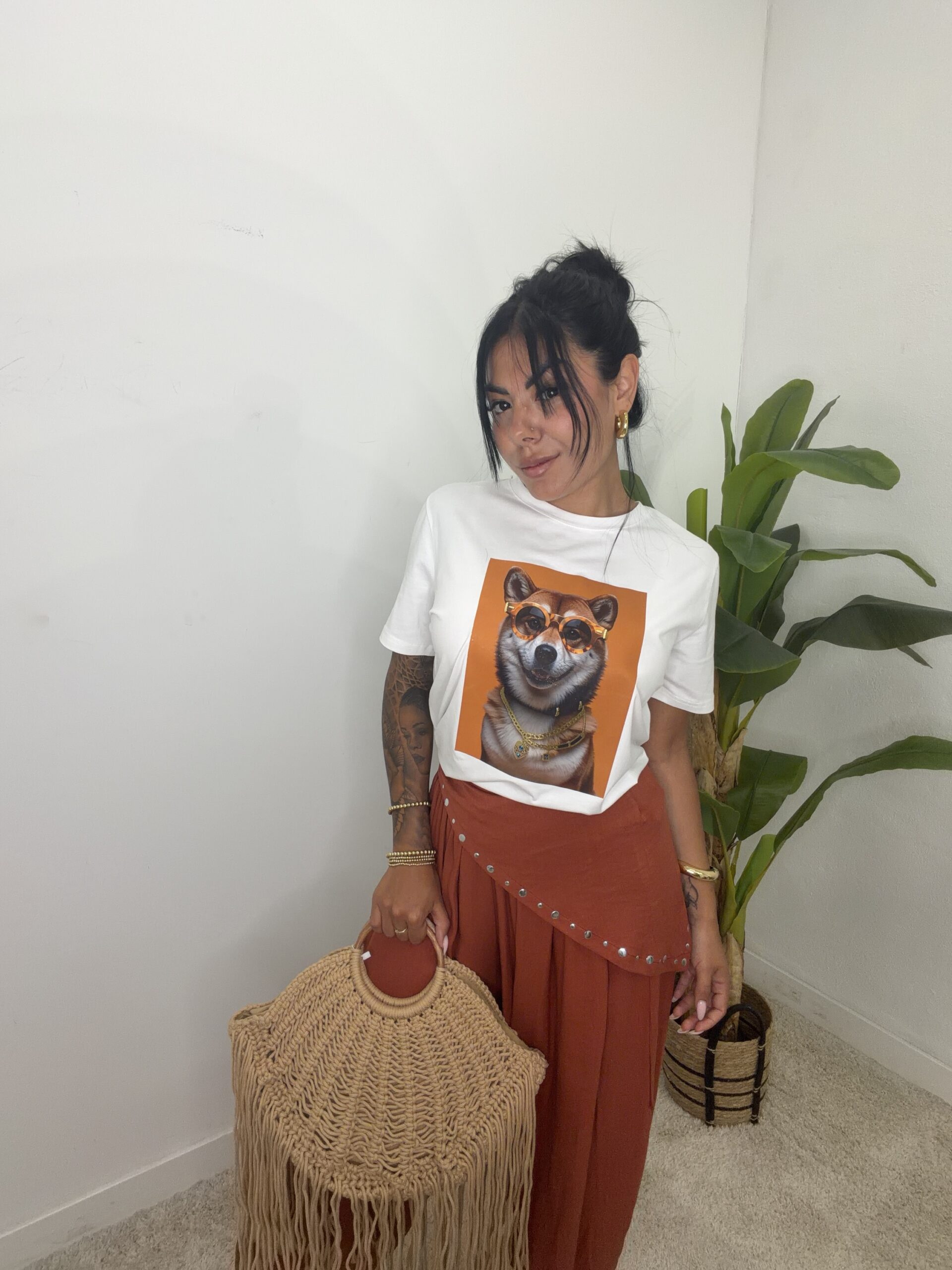 Camiseta Perrito Colores Tejas