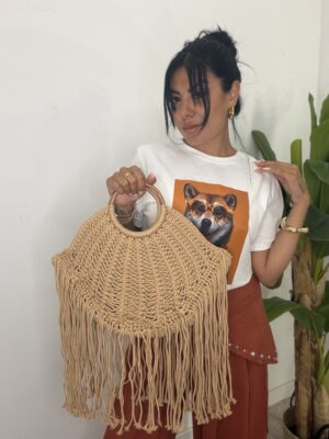 Bolso Macramé Camel