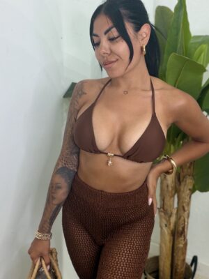 Bikini Detall Estrella Chocolate