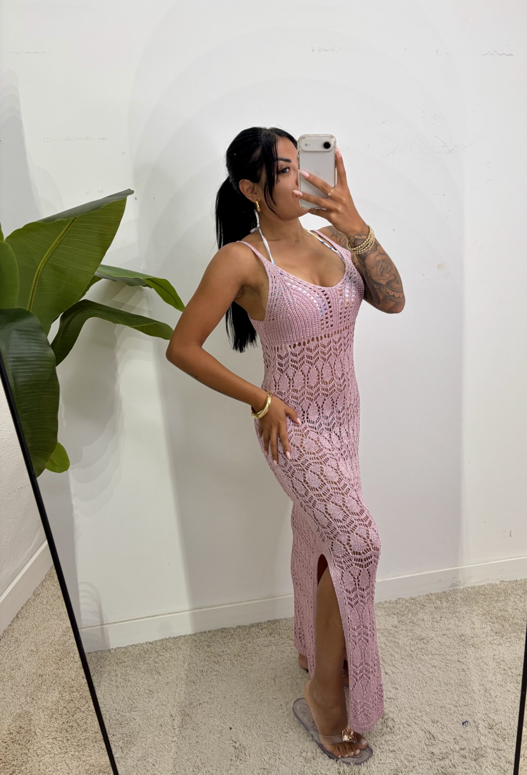 Vestido Largo Calado