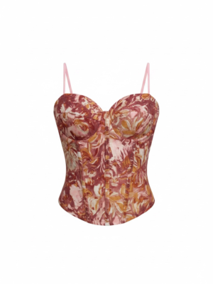 Alternative view of Top Corset Romántico Rosa