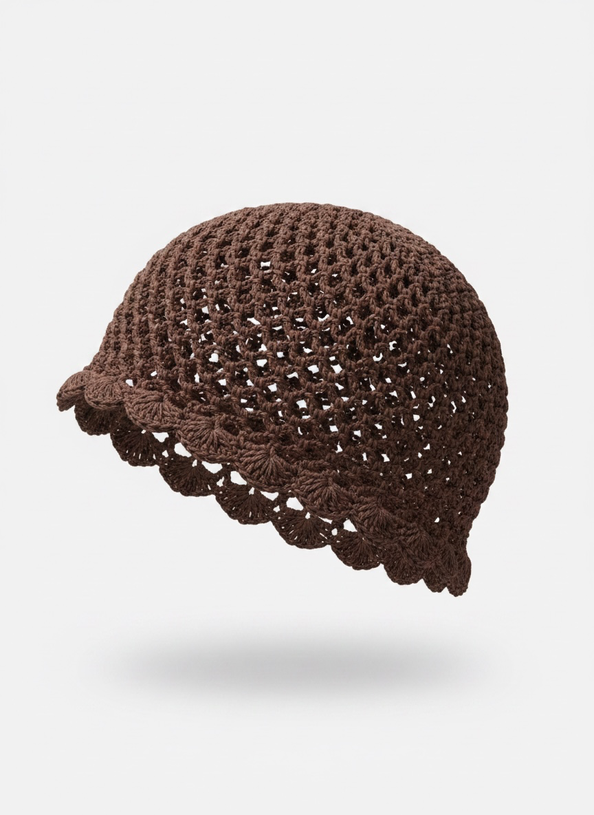 Gorro Casquete Ondas Chocolate