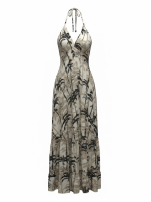Vestido Palmeras Negro