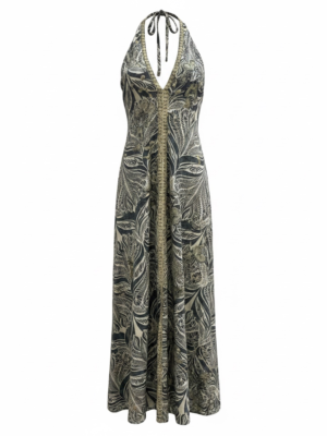 Vestido Indio lentejuelas Azul Grisáceo