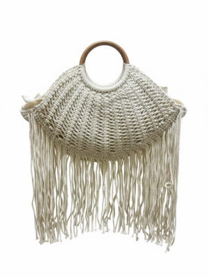 Bolso Macramé Crudo