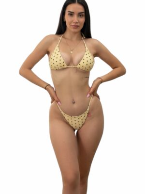 Bikini Lunares Amarillo y Negro