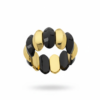Brazalete Oval Negro y Dorado