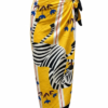 Falda Larga Tela Zebra Amarilla y Negra