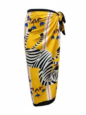 Falda Larga Tela Zebra Amarilla y Negra