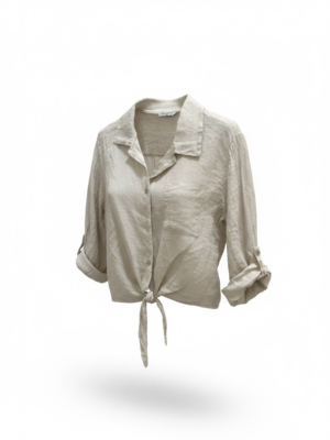 Alternative view of Camisa Lino Beige