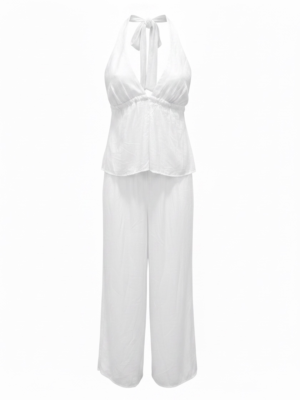 Conjunto Halter Bambula Blanco