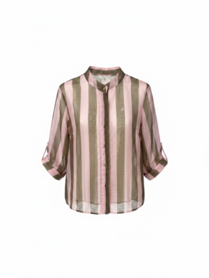 Camisa Rayas Rosa y Verde