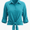 Camisa Nudo Turquesa