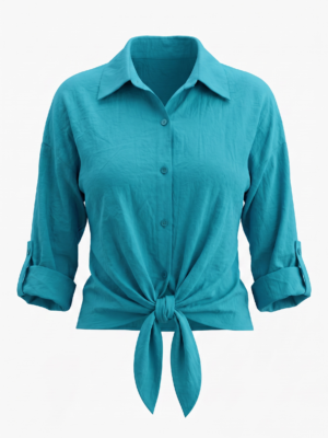 Camisa Nudo Turquesa
