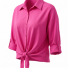 Camisa Nudo Rosa Fusia