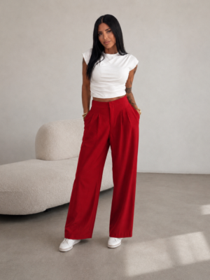 Alternative view of PREVENTA Pantalón Chándal Pliegues Rojo