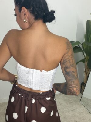 Alternative view of Top Corset Encaje Lace Blanco