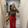 PREVENTA Pantalón Chándal Pliegues Rojo
