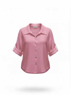 Camisa Algodón Rosa Chicle