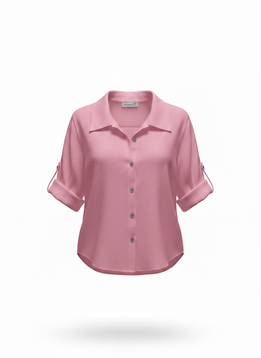 Camisa Algodón Rosa Chicle