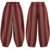 Pantalón Ballons Rayas Anchas Chocolate y Berenjena