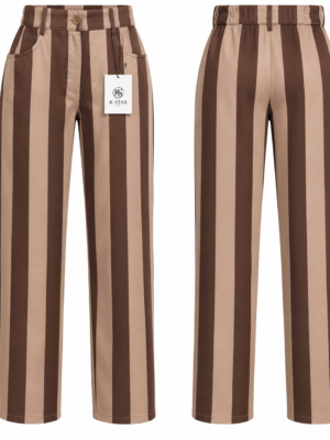 Pantalón Stripe Raya Chocolate y Beige