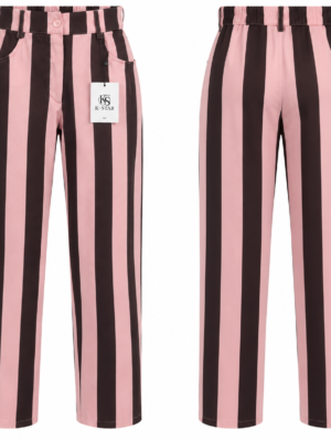 Pantalón Stripe Raya Rosa y  chocolate