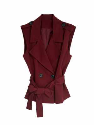 Chaleco Trench Burdeos