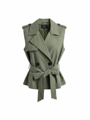 Chaleco Trench Verde Militar Claro