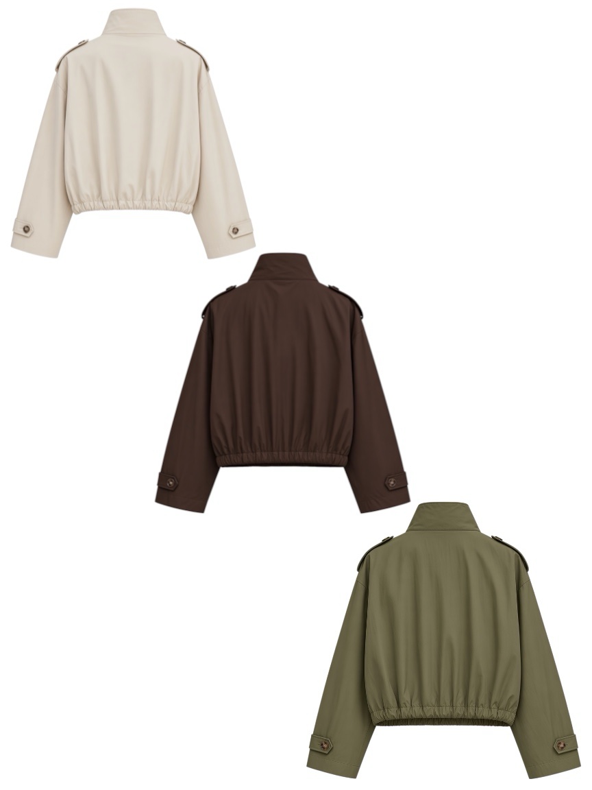 Chaqueta Trench Cropped - Imagen 2