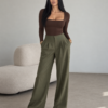 Pantalón Pliegues Militar